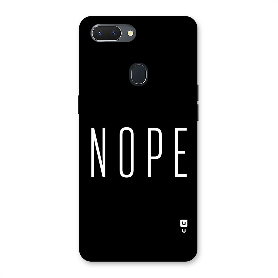 Minimalistic Nope Back Case for Realme 2