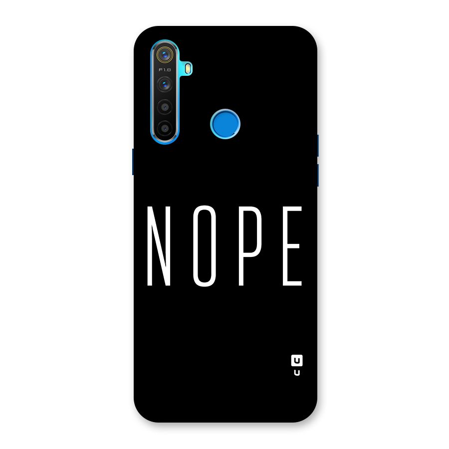 Minimalistic Nope Back Case for Realme 5