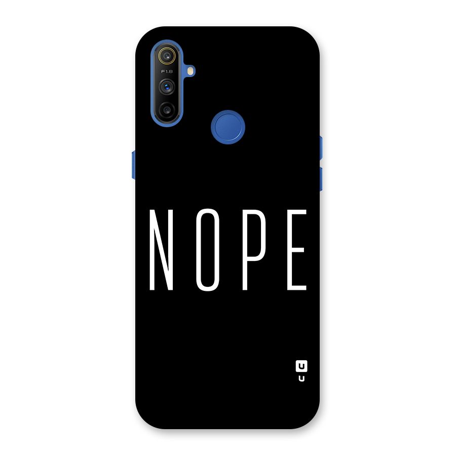 Minimalistic Nope Back Case for Realme Narzo 10A