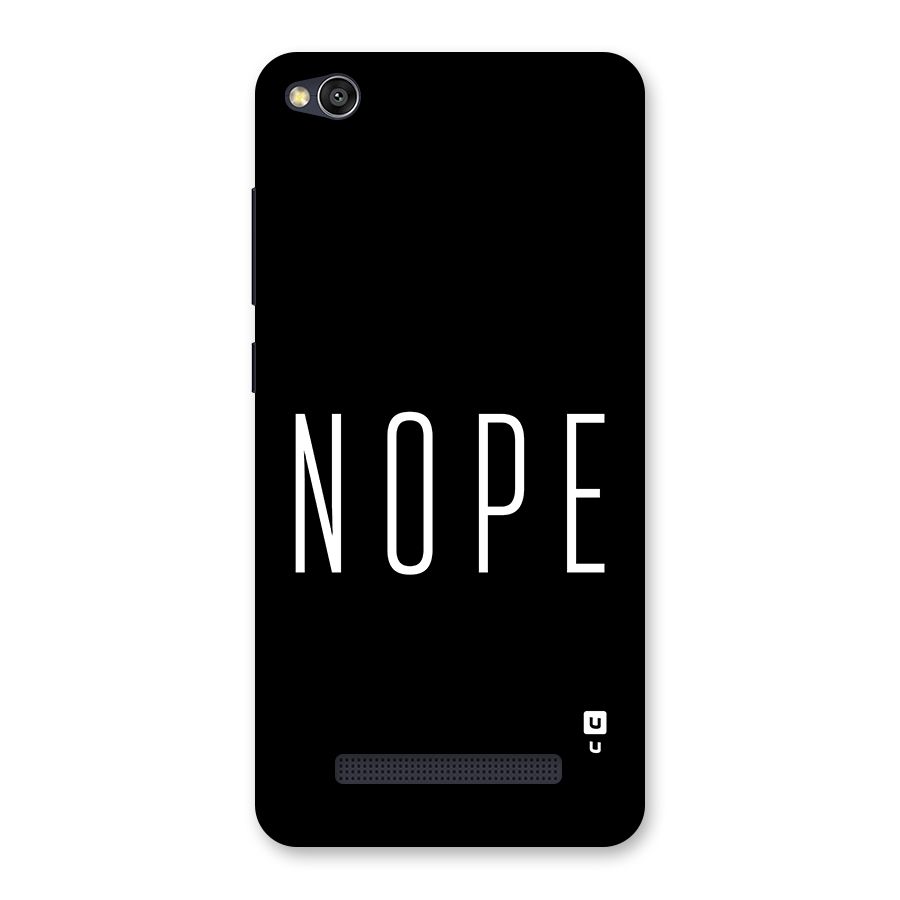 Minimalistic Nope Back Case for Redmi 4A
