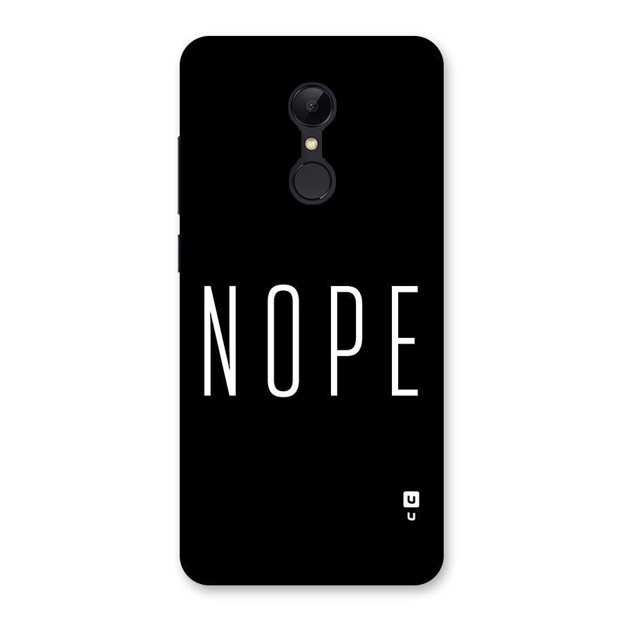 Minimalistic Nope Back Case for Redmi 5