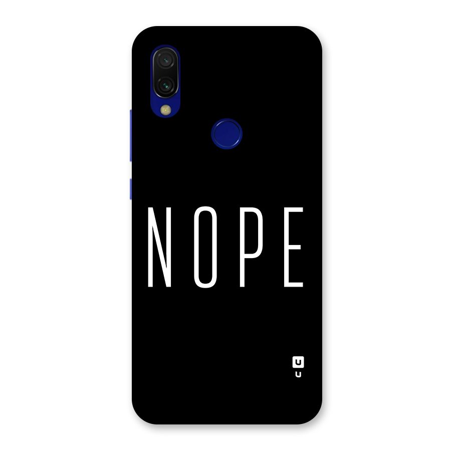 Minimalistic Nope Back Case for Redmi 7