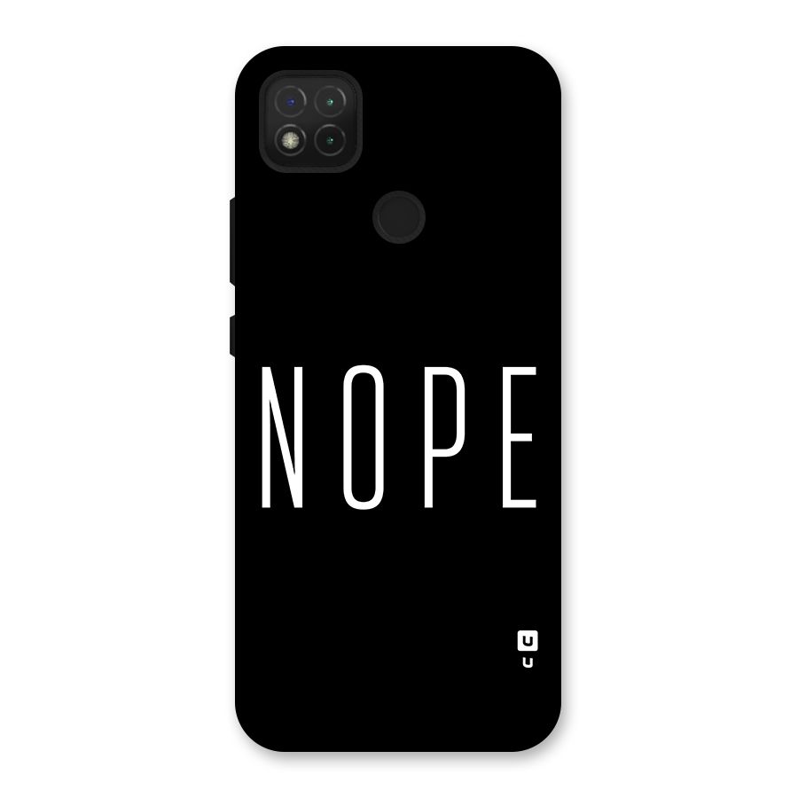 Minimalistic Nope Back Case for Redmi 9 Activ