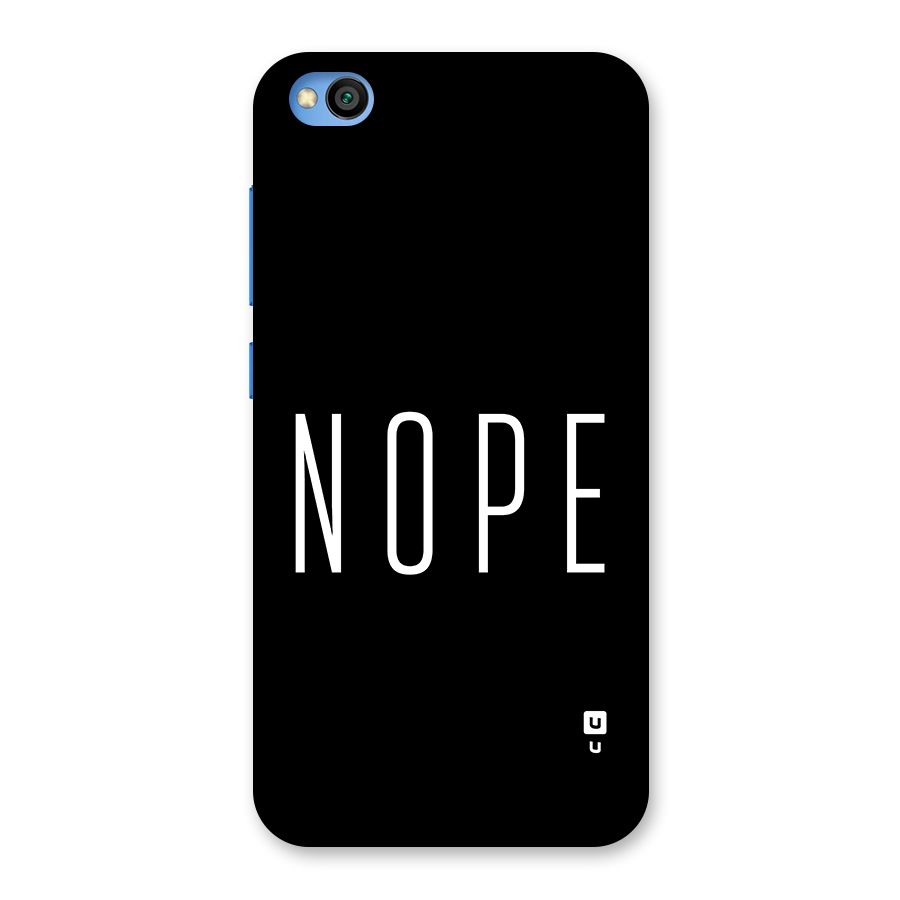 Minimalistic Nope Back Case for Redmi Go