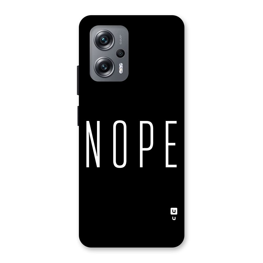 Minimalistic Nope Back Case for Redmi K50i