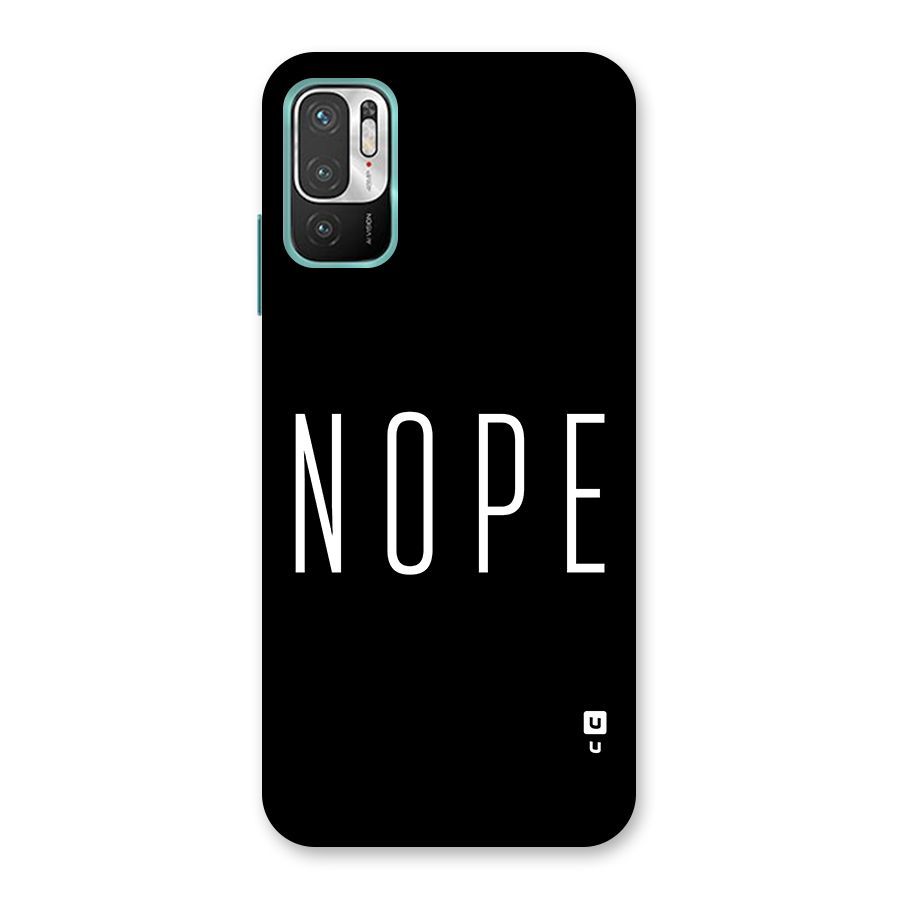 Minimalistic Nope Back Case for Redmi Note 10T 5G