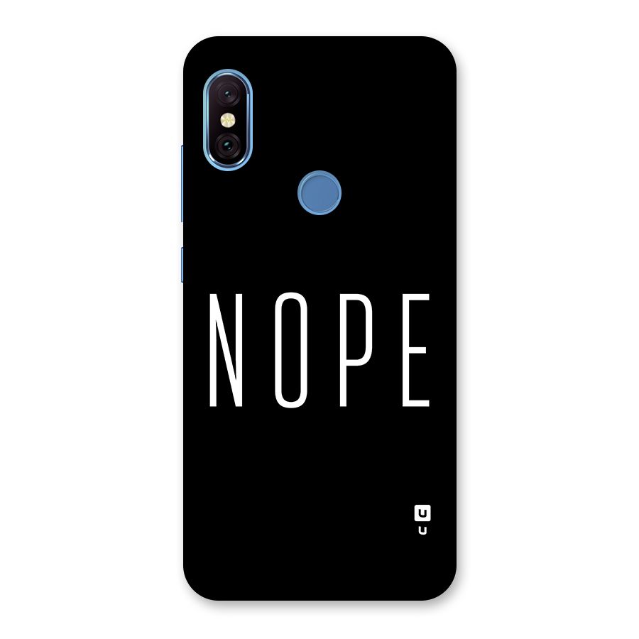 Minimalistic Nope Back Case for Redmi Note 6 Pro