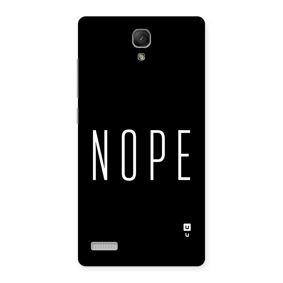 Minimalistic Nope Back Case for Redmi Note Prime