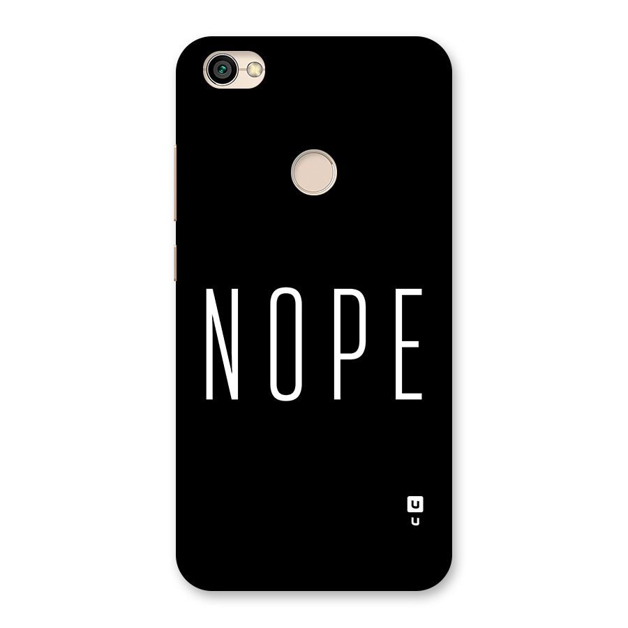 Minimalistic Nope Back Case for Redmi Y1 2017