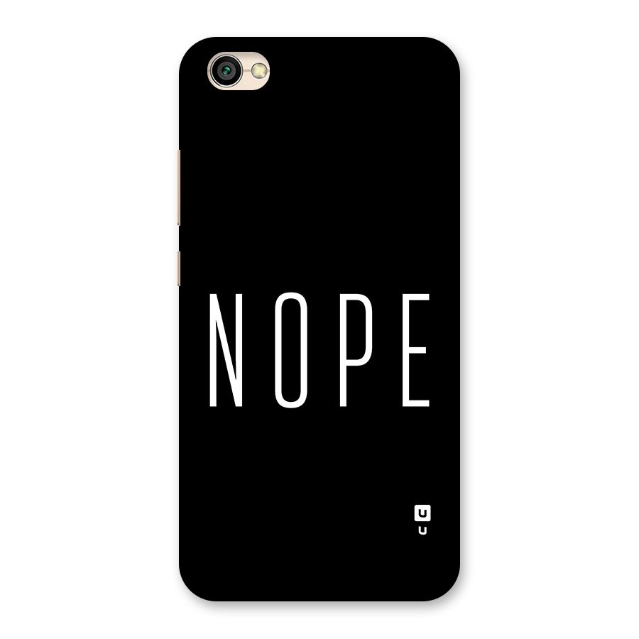 Minimalistic Nope Back Case for Redmi Y1 Lite