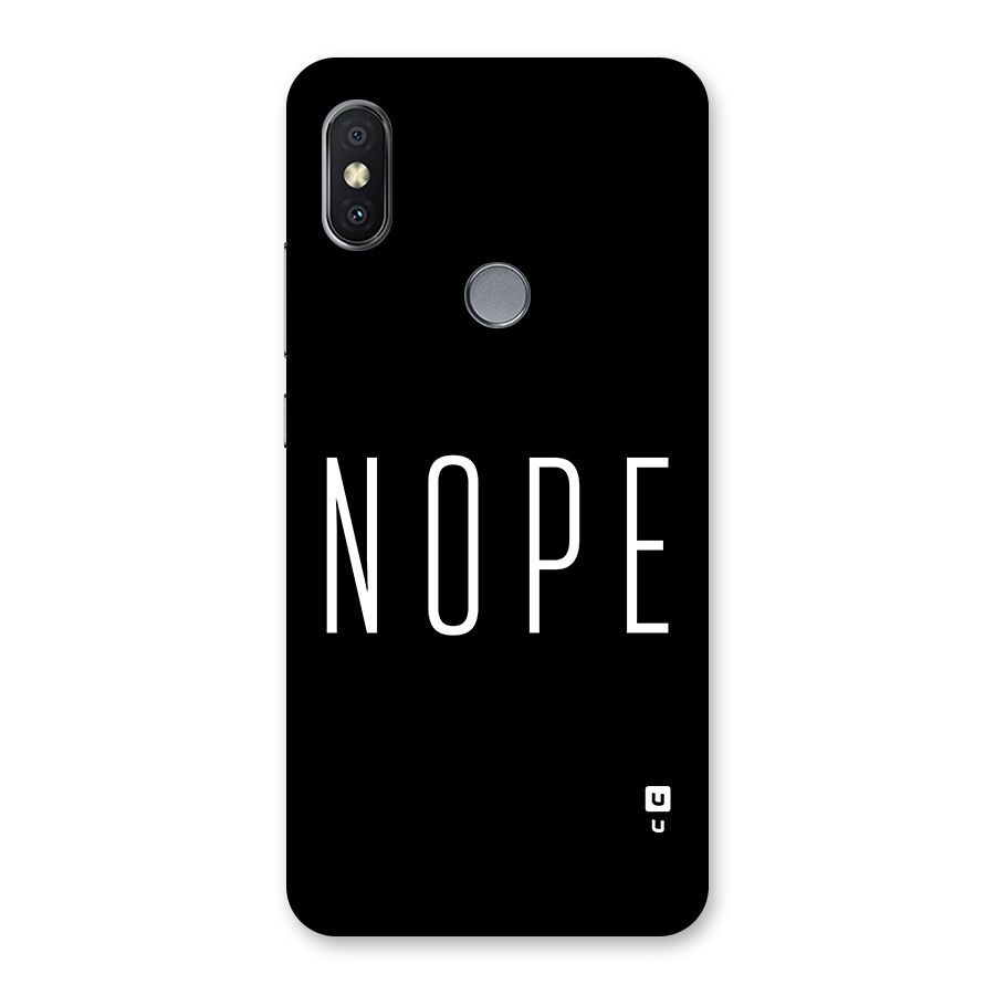 Minimalistic Nope Back Case for Redmi Y2