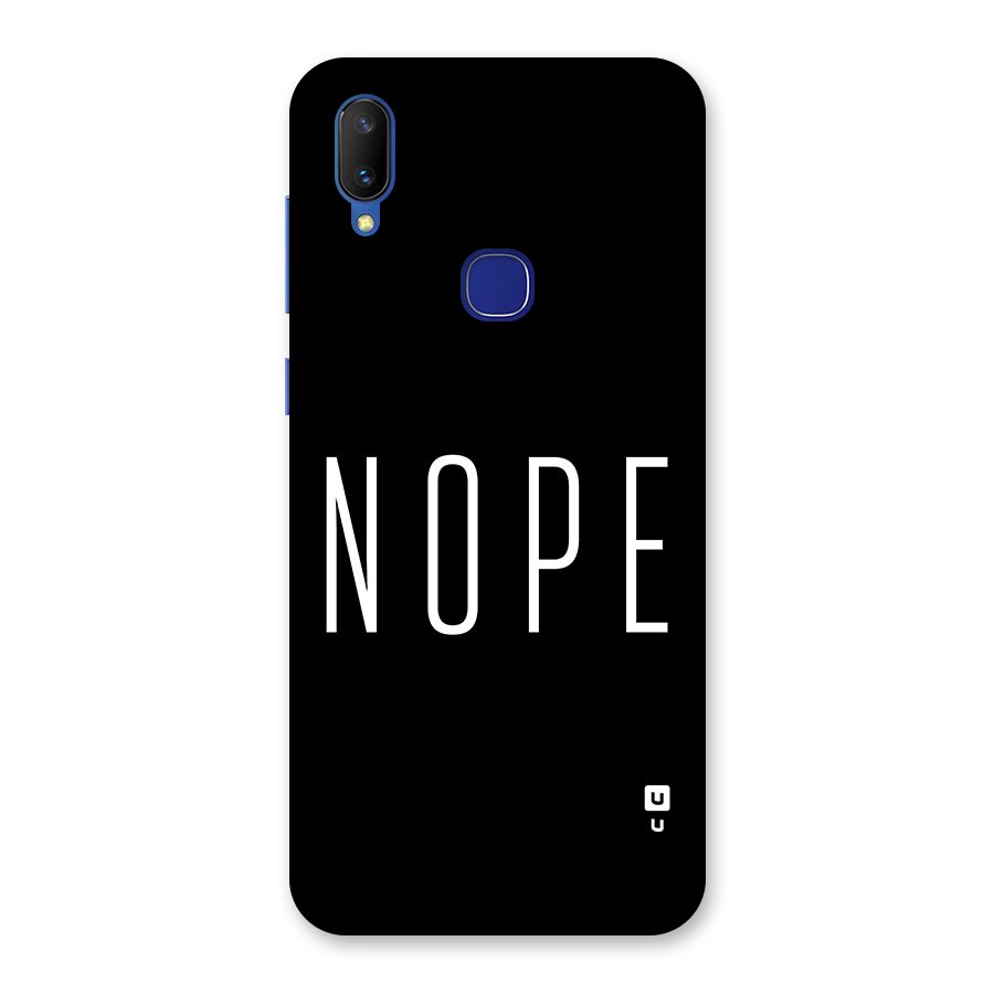 Minimalistic Nope Back Case for Vivo V11