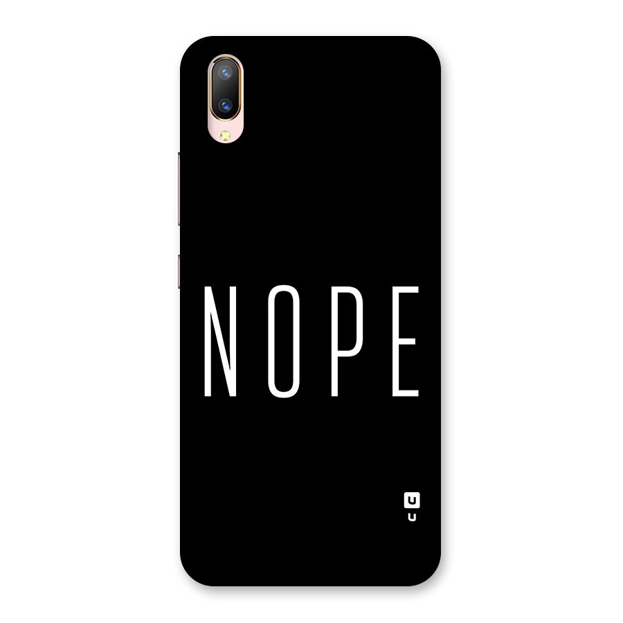 Minimalistic Nope Back Case for Vivo V11 Pro