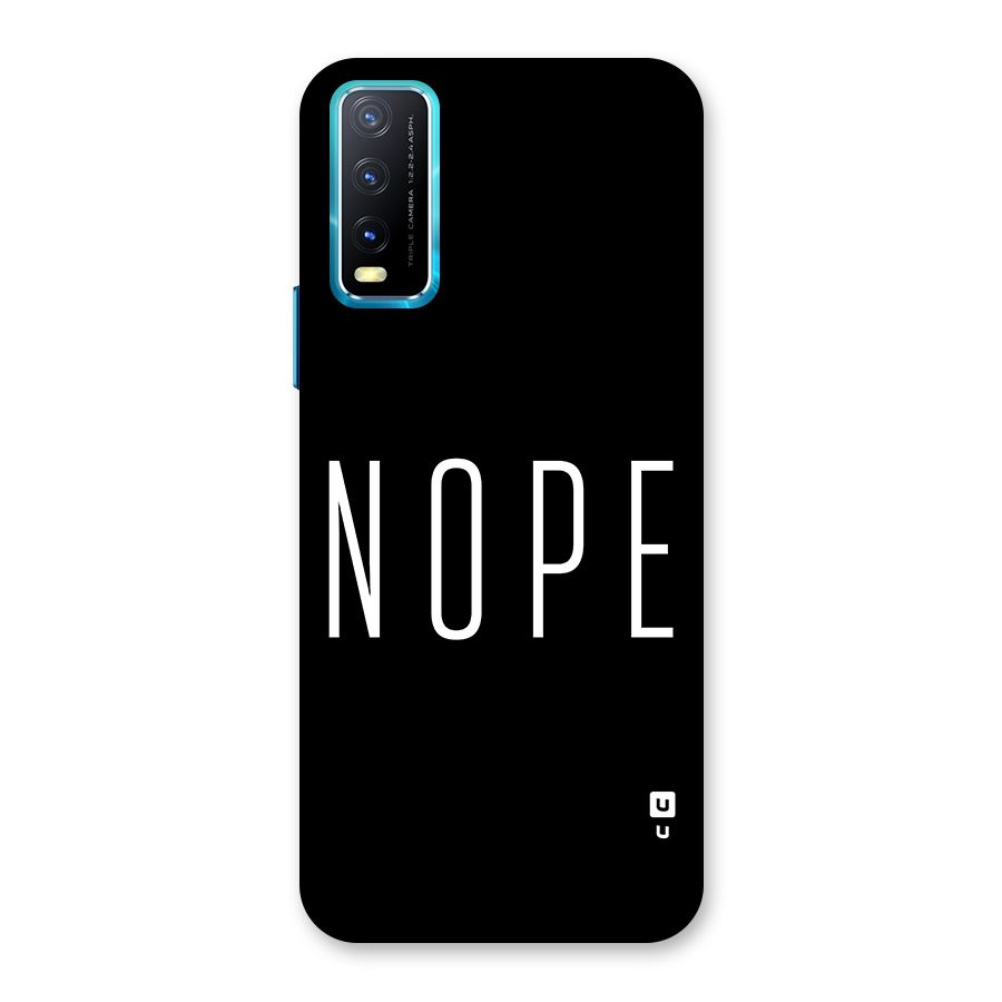 Minimalistic Nope Back Case for Vivo Y20G