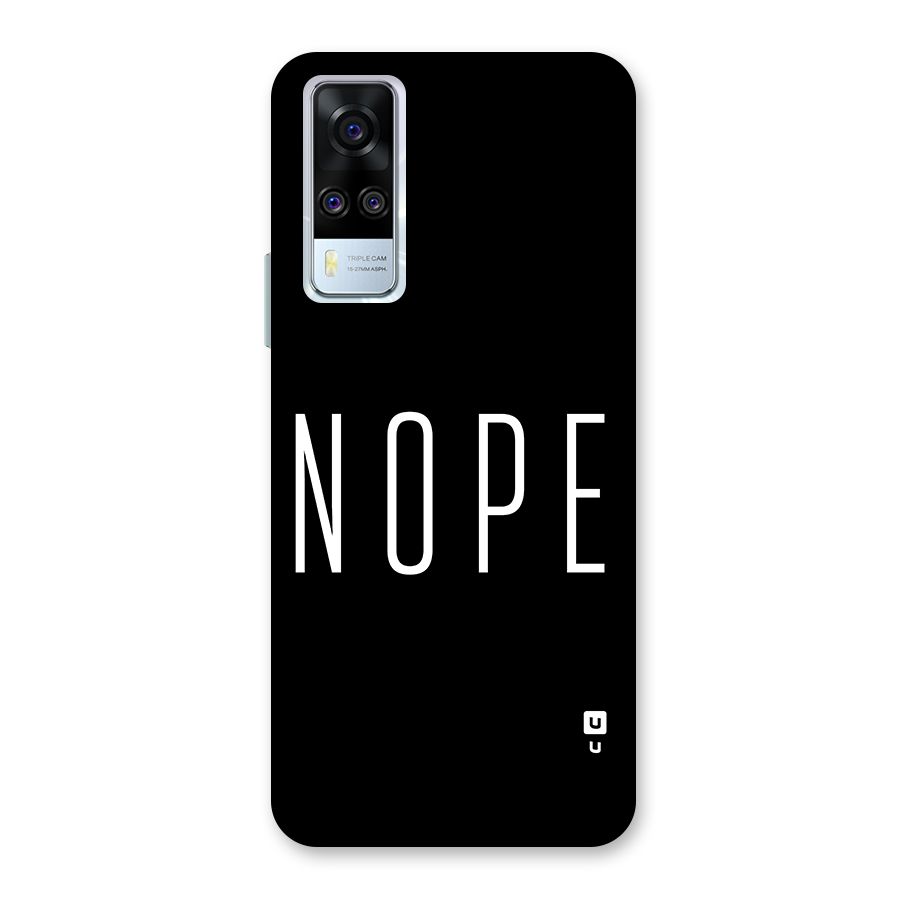 Minimalistic Nope Back Case for Vivo Y31