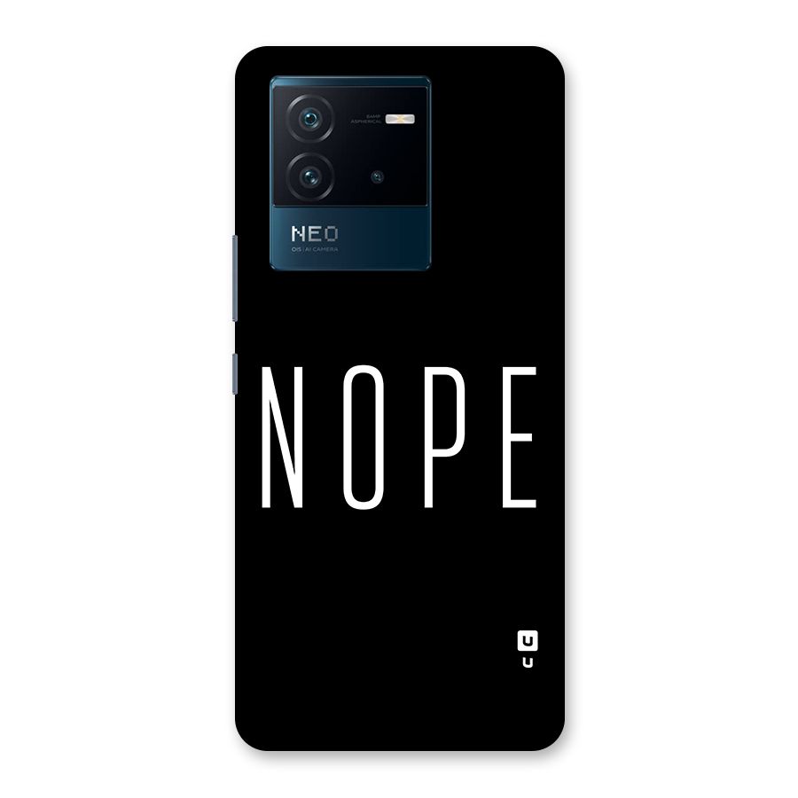 Minimalistic Nope Back Case for Vivo iQOO Neo 6 5G