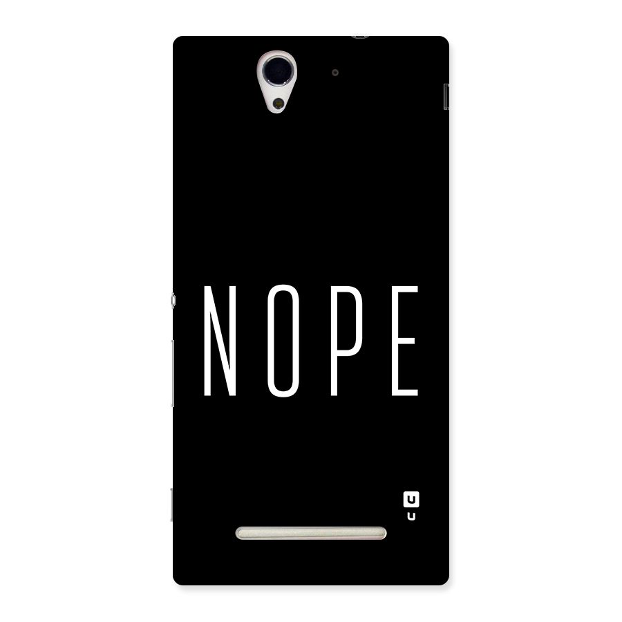 Minimalistic Nope Back Case for Xperia C3