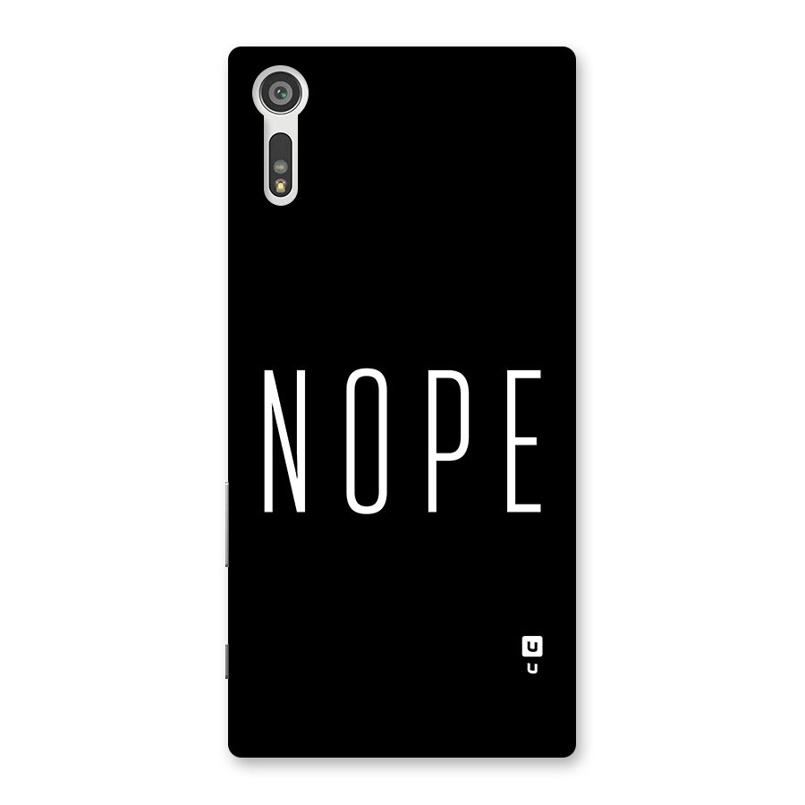 Minimalistic Nope Back Case for Xperia XZ