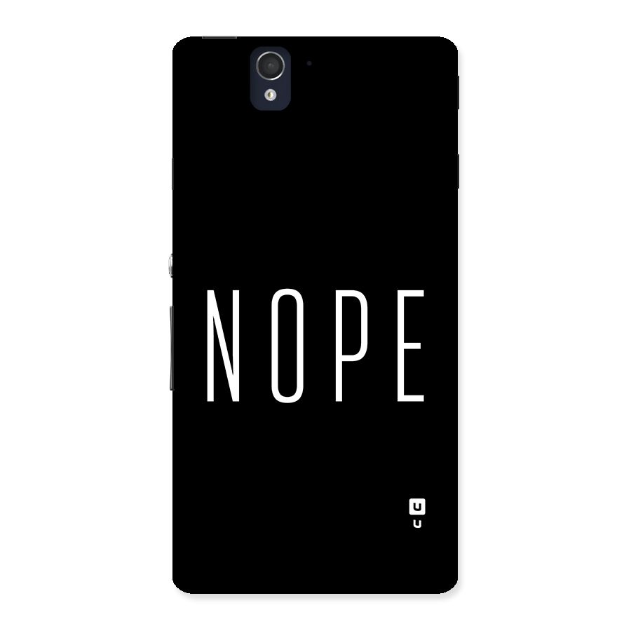 Minimalistic Nope Back Case for Xperia Z