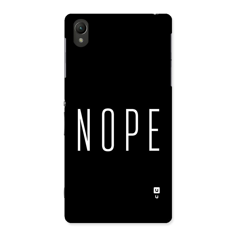 Minimalistic Nope Back Case for Xperia Z2