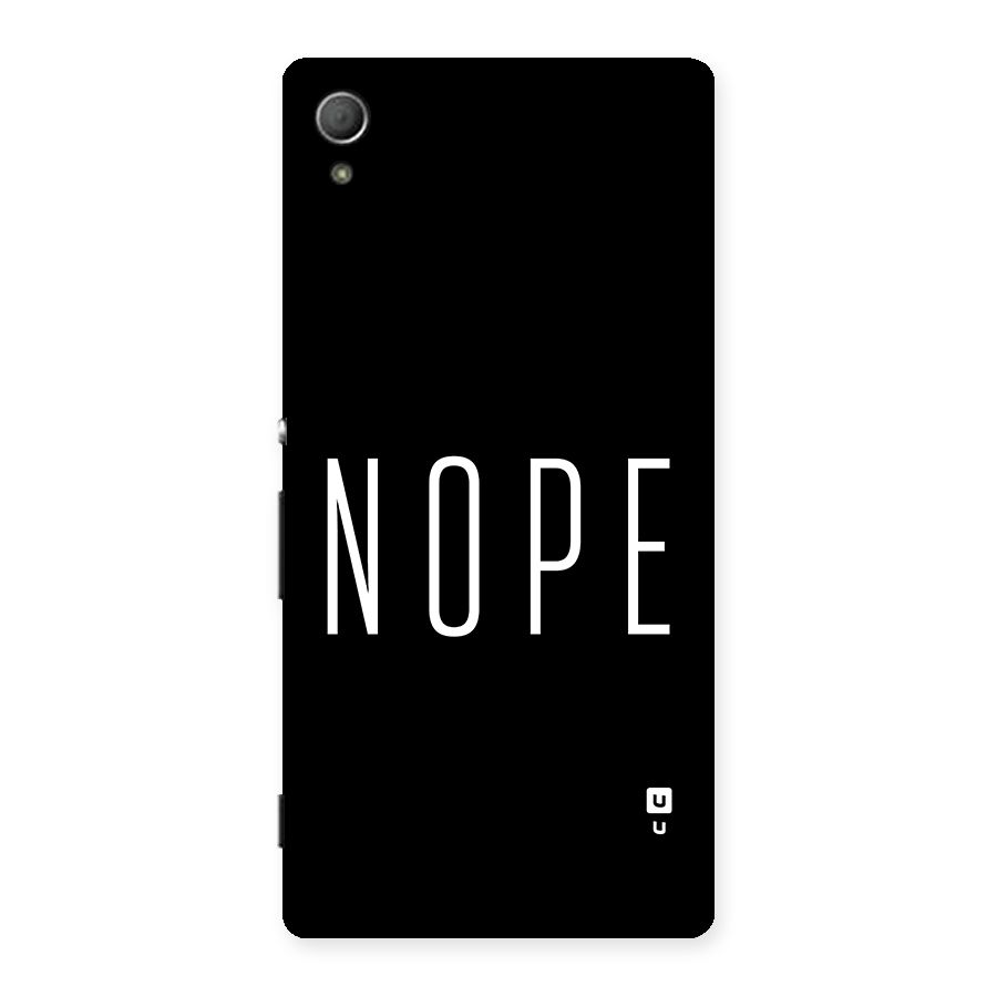 Minimalistic Nope Back Case for Xperia Z4