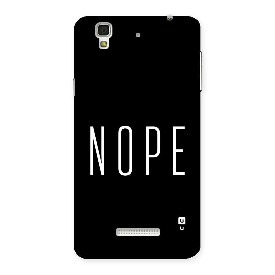 Minimalistic Nope Back Case for YU Yureka Plus