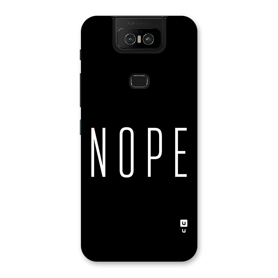 Minimalistic Nope Back Case for Zenfone 6z