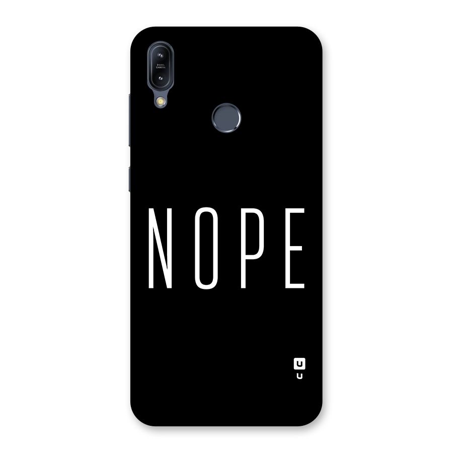 Minimalistic Nope Back Case for Zenfone Max M2