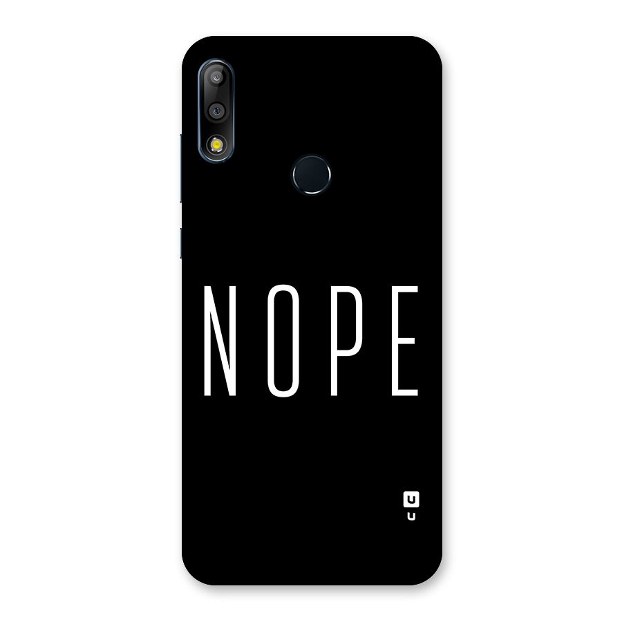 Minimalistic Nope Back Case for Zenfone Max Pro M2
