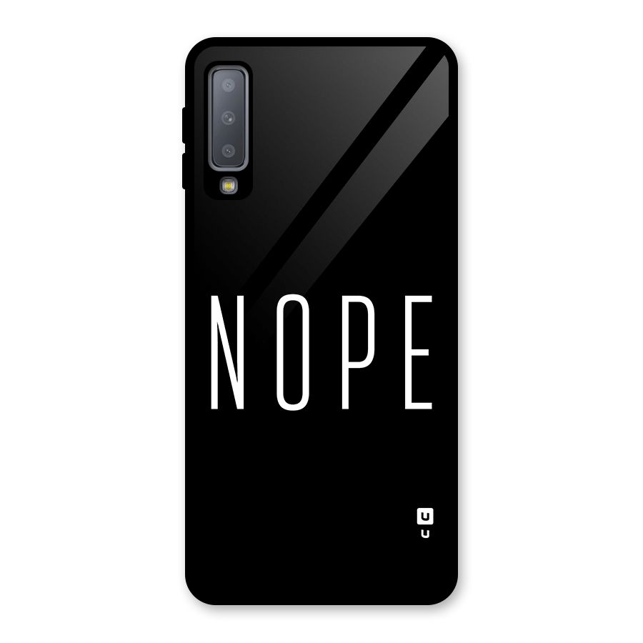Minimalistic Nope Glass Back Case for Galaxy A7 (2018)
