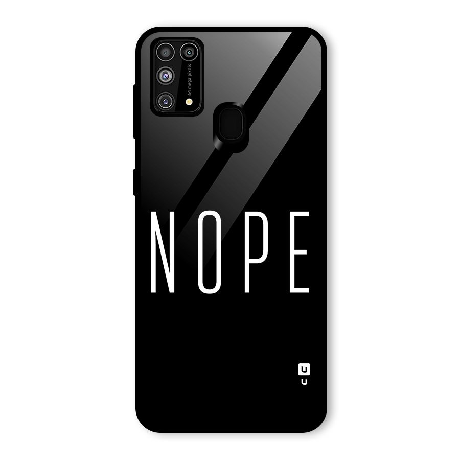 Minimalistic Nope Glass Back Case for Galaxy F41