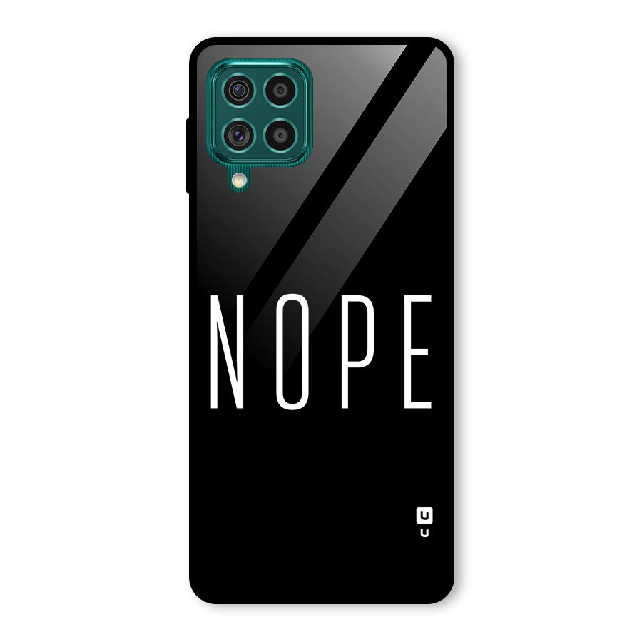 Minimalistic Nope Glass Back Case for Galaxy F62