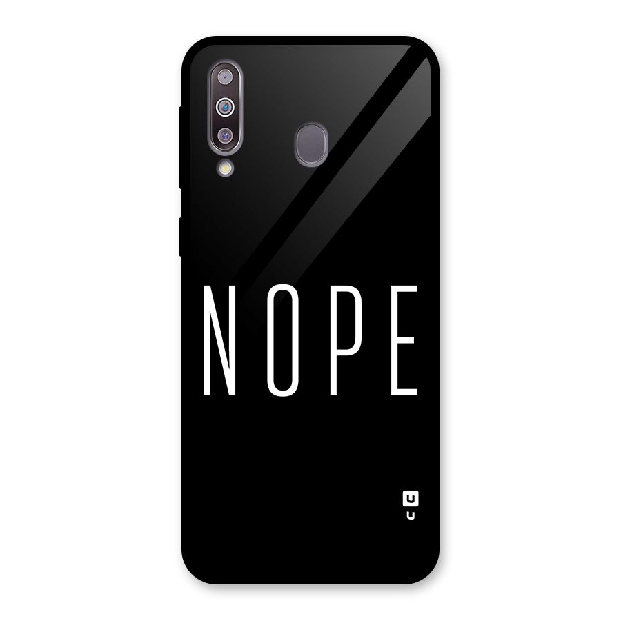 Minimalistic Nope Glass Back Case for Galaxy M30