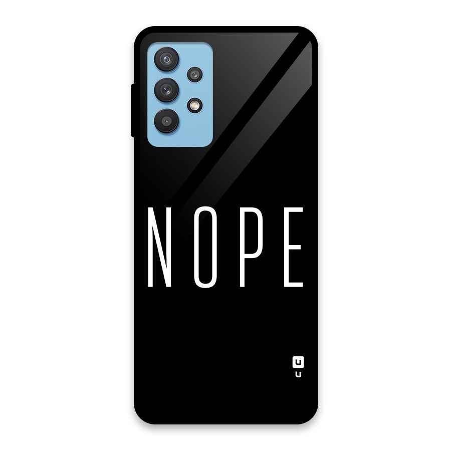 Minimalistic Nope Glass Back Case for Galaxy M32 5G