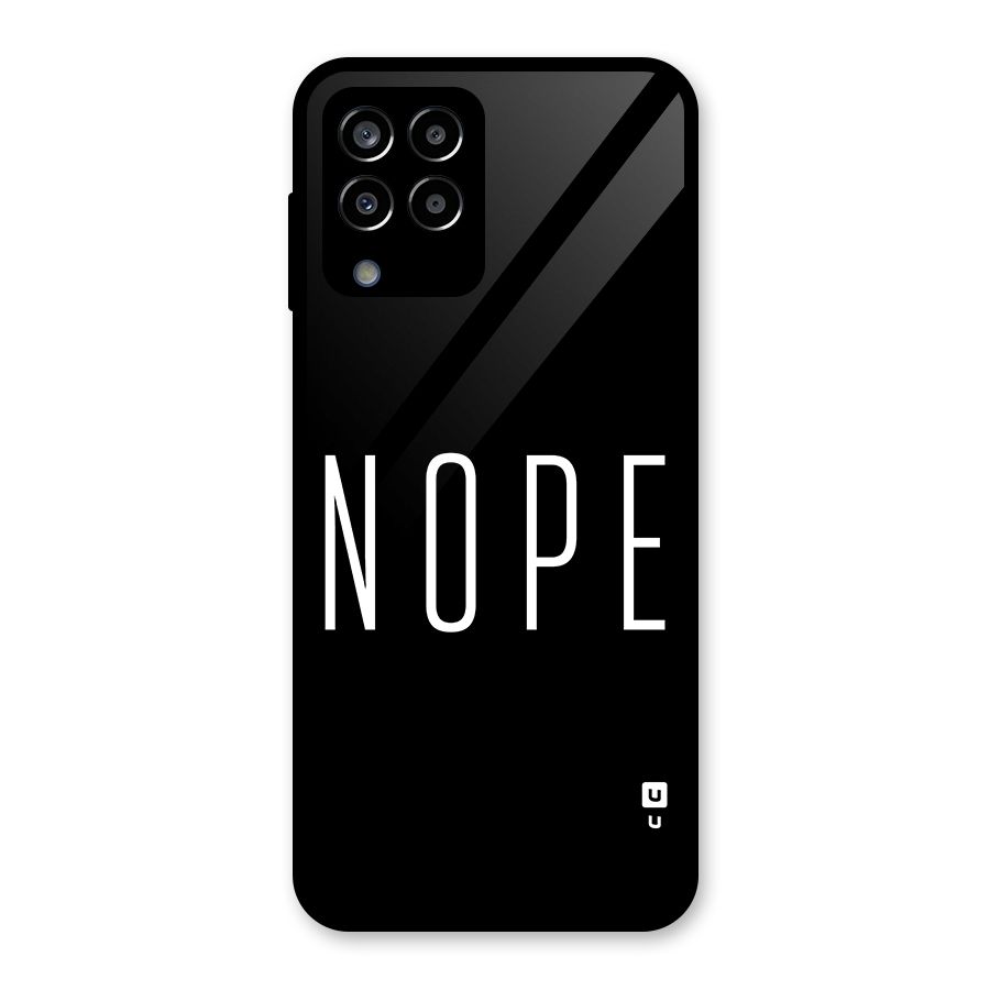 Minimalistic Nope Glass Back Case for Galaxy M33