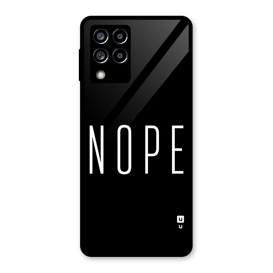 Minimalistic Nope Glass Back Case for Galaxy M53 5G