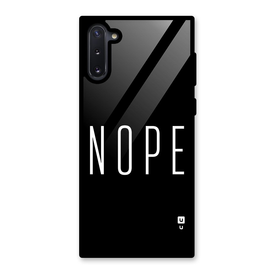 Minimalistic Nope Glass Back Case for Galaxy Note 10