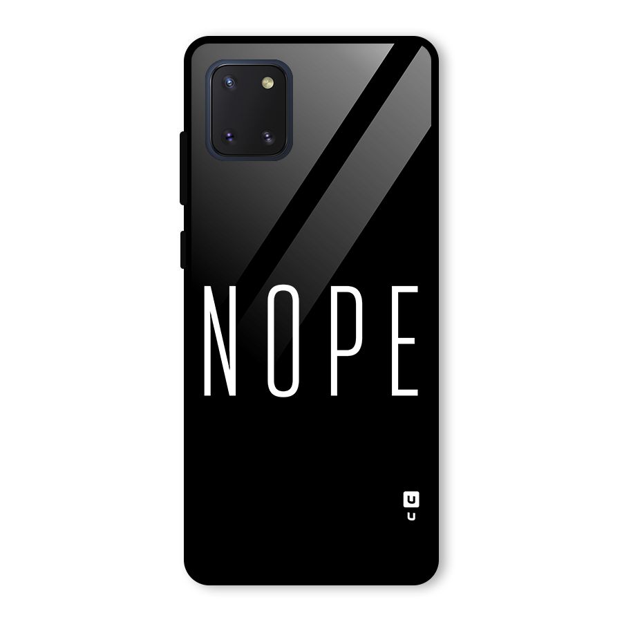 Minimalistic Nope Glass Back Case for Galaxy Note 10 Lite