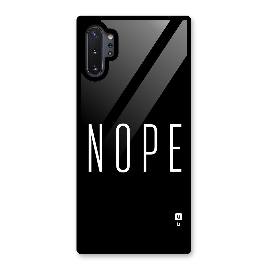 Minimalistic Nope Glass Back Case for Galaxy Note 10 Plus