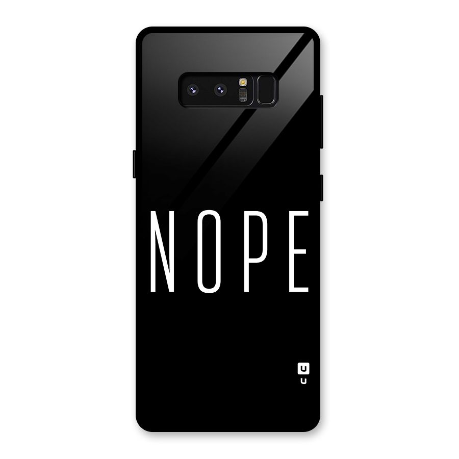 Minimalistic Nope Glass Back Case for Galaxy Note 8