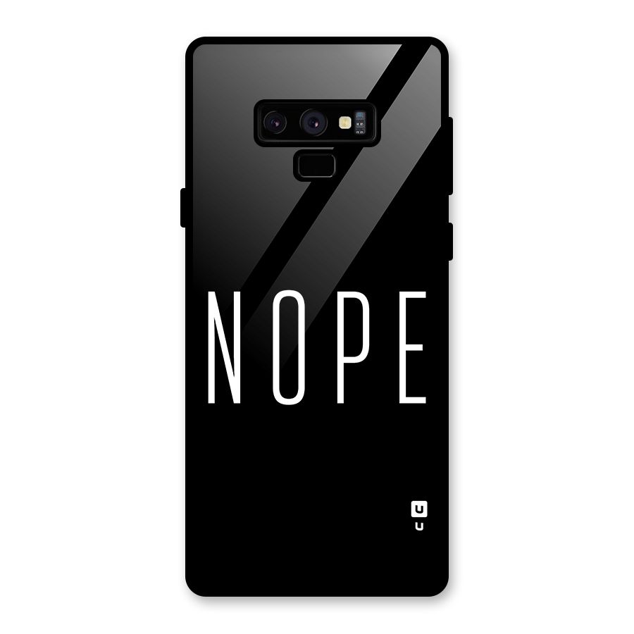 Minimalistic Nope Glass Back Case for Galaxy Note 9