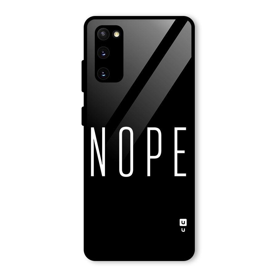 Minimalistic Nope Glass Back Case for Galaxy S20 FE