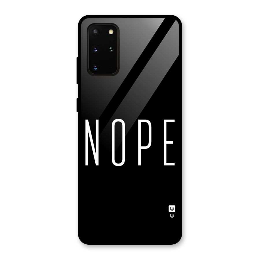Minimalistic Nope Glass Back Case for Galaxy S20 Plus
