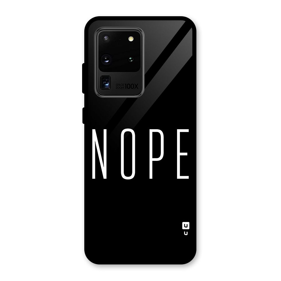 Minimalistic Nope Glass Back Case for Galaxy S20 Ultra