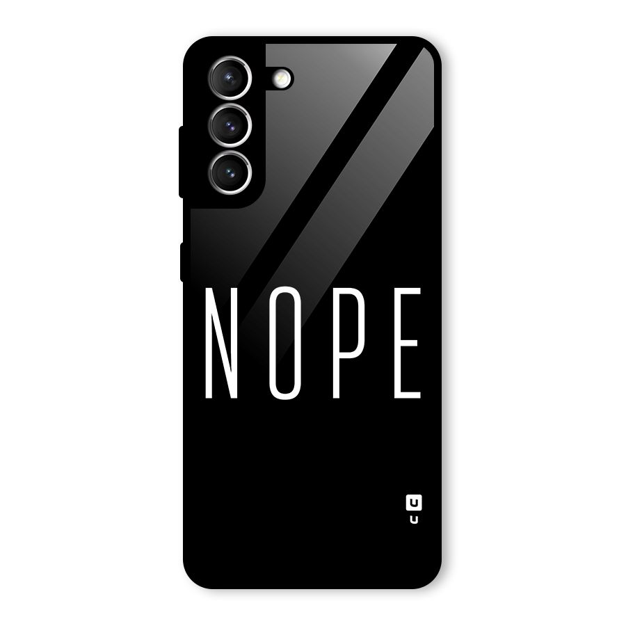 Minimalistic Nope Glass Back Case for Galaxy S21 5G