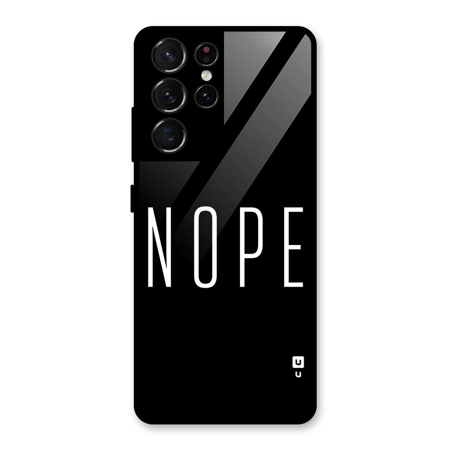 Minimalistic Nope Glass Back Case for Galaxy S21 Ultra 5G