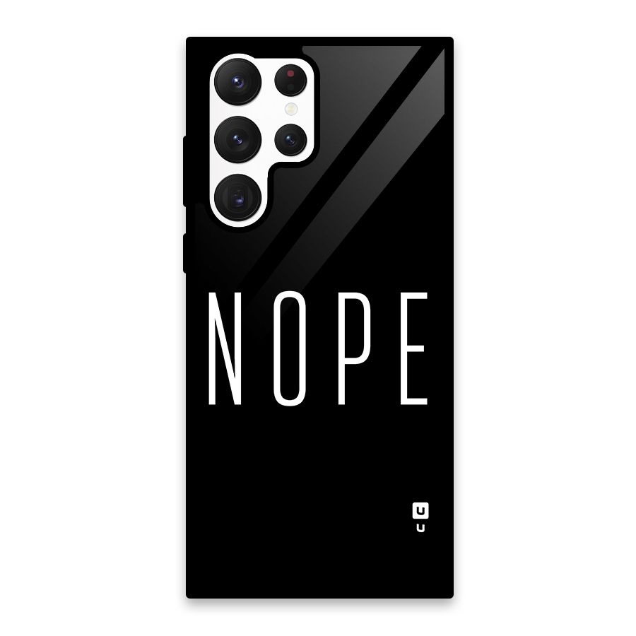 Minimalistic Nope Glass Back Case for Galaxy S22 Ultra 5G