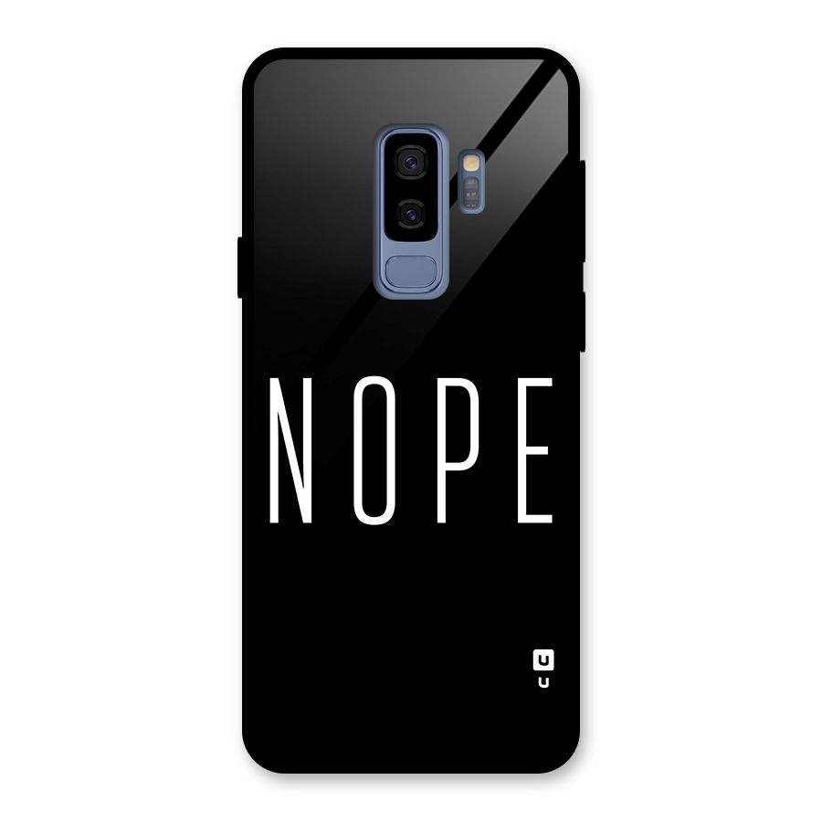 Minimalistic Nope Glass Back Case for Galaxy S9 Plus