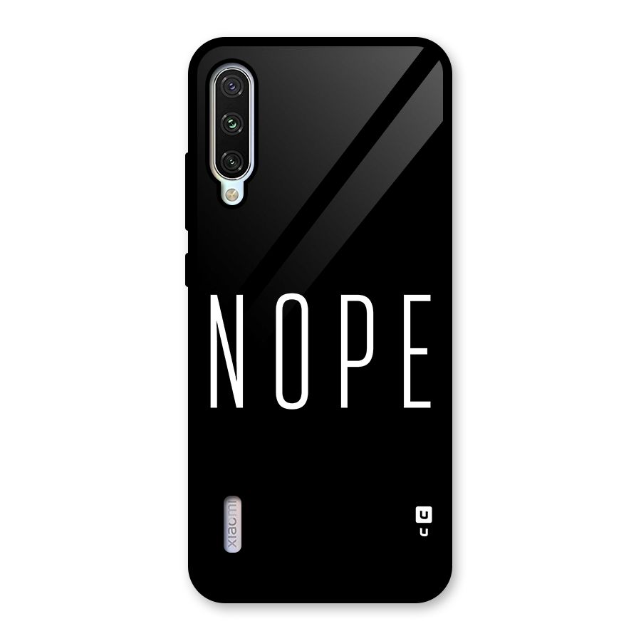 Minimalistic Nope Glass Back Case for Mi A3