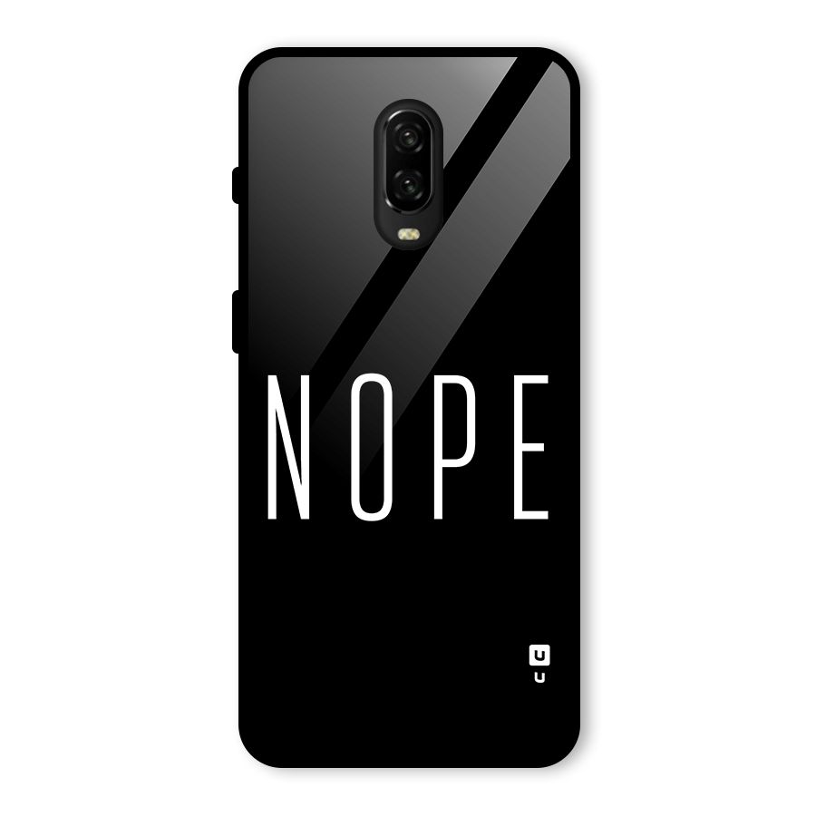 Minimalistic Nope Glass Back Case for OnePlus 6T